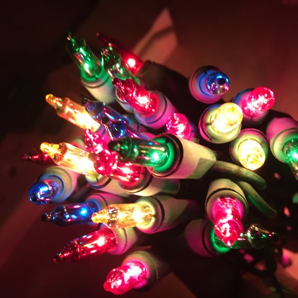 MULTI COLOR Mini String Lights - 2 Boxes - 50 Lights ea Indoor Outdoor NWT NOS - Picture 3 of 7